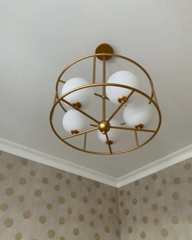 Потолочная люстра на штанге Simple Story 1145 1145-5PL (220V, шарики)