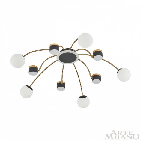 Потолочная люстра на штанге Arte Milano 272040/10 BK/GD (LED, 220V, шарики)