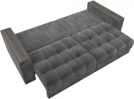 Диван прямой с декором Лига-049 НПБ Лига Диванов (Велюр) арт.128406