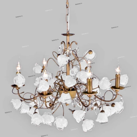 Подвесная люстра Eletto Rosetta EL324P06.1 (220V, на цепи, подсвечник, свеча, цветы)