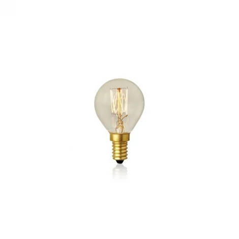 Ретро лампочка накаливания Эдисона шар прозрачная E14 15W 220V желтое свечение MarkSlojd Carbon 106189