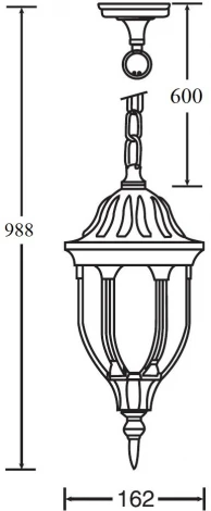 Уличный светильник подвесной Oasis Light 92105 Bl (220V, на цепи, IP44)