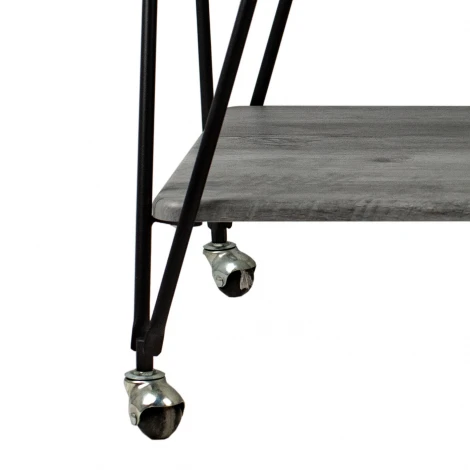 Стол сервировочный Эстер черный/орех гикори grey Mebelik 008845