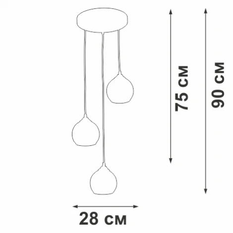 Подвесной светильник V43610-13/3S Vitaluce (220V, на проводе, шар)