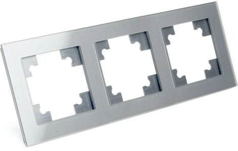 Рамка на 3 поста (серебро) Stekker Катрин 39533