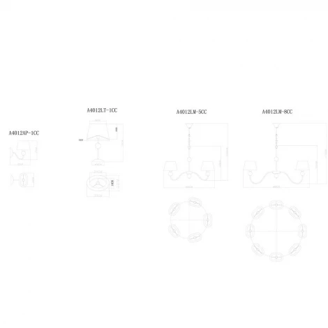 Подвесная люстра Arte Lamp Turandot A4012LM-5CC