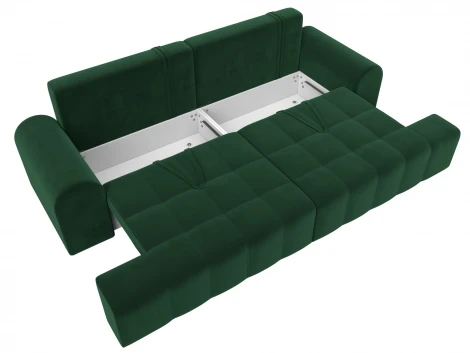 Диван прямой Лига-080 (ДСП/Пластик/Велюр/Зеленый) Лига Диванов 131116