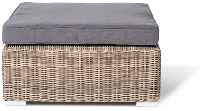 "Лунго" плетеная оттоманка с подушкой, цвет соломенный 4SIS арт.00-00000040