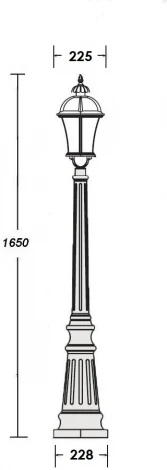 Наземный фонарь Oasis Light ROMA L 95211L W (220V, фонарь, IP44)