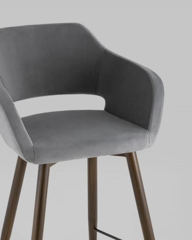 Стул барный Stool Group Саймон велюр тёмно-серый УТ000025180