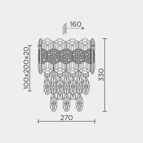 Бра хрустальное Modelux ML.7085.320 GD