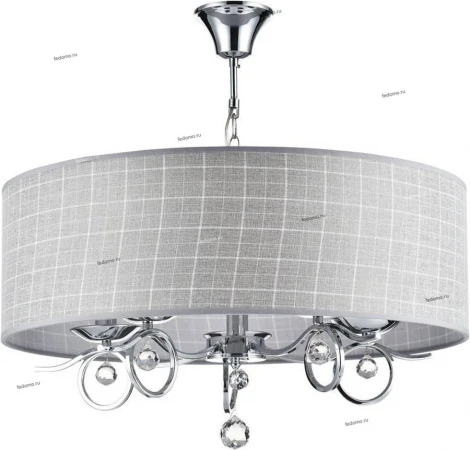 Подвесная люстра Freya Bertrand FR5906-PL-05C-CH (220V, на цепи, узор в клетку)