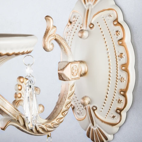 Бра Eurosvet Lia 3585/1 белый/прозрачный хрусталь Strotskis