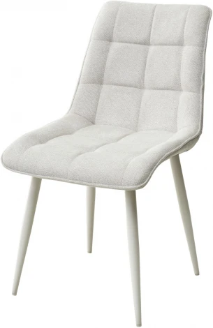 Стул CHIC WZ2042-18 белая галька, фактурный велюр/ белый каркас