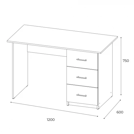 Стол письменный ТЭКС Сити-1, венге