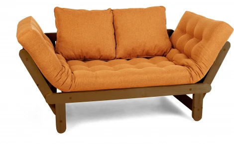 Кушетка Arsko Сламбер BOX орех оранжевая рогожка