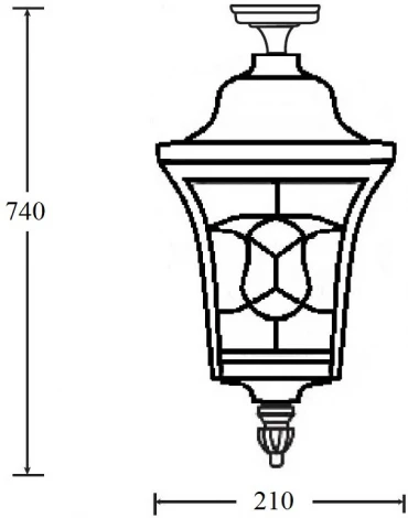Потолочный светильник уличный Oasis Light VENECIA 2L 91805LA Bl (220V, фонарь, IP44)
