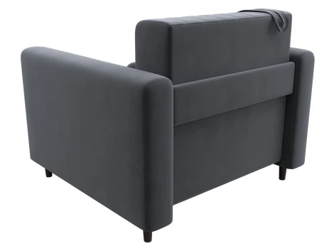 Кресло Лига-070 (ЛДСП,Брус,Фанера/Дерево/Велюр/Серый) Лига Диванов 132559