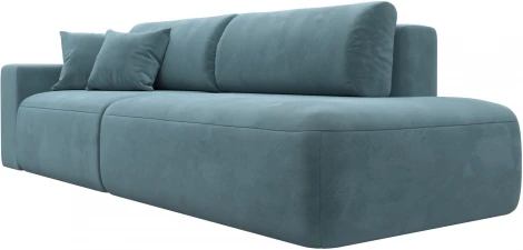 Диван прямой Лига-036 НПБ Модерн подлокотник слева (Бирюзовый/Велюр) Лига Диванов арт.121340L