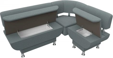 Диван кухонный угловой Альфа правый угол Лига Диванов (Рогожка) арт.123816