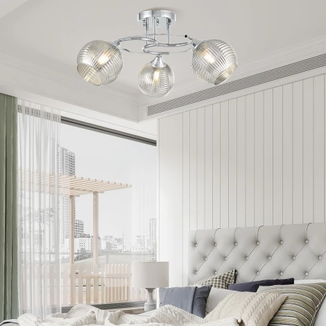 Потолочная люстра на штанге Arte Milano AMALFI 321006/3 CR (220V, шар)