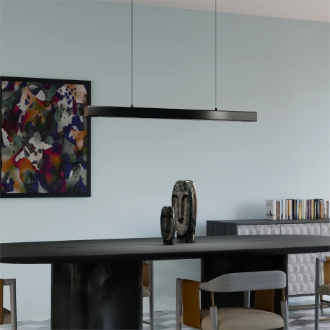 Подвесной линейный светодиодный светильник Lightera Baffin LE112L-100B Wi-Fi (Умный дом, Алиса, Маруся, голосое управление) (220V, на проводе)