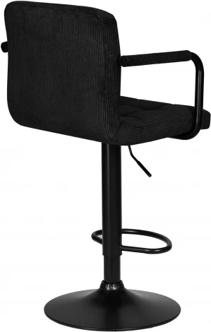 Стул барный DOBRIN KRUGER ARM BLACK (черный вельвет (LAR-E2041-52))