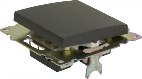 Выключатель одноклавишный (графит) Stekker Катрин 49410