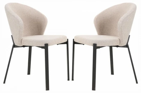 Стул Hesby Odda (комплект 2 шт) бежевый, черный