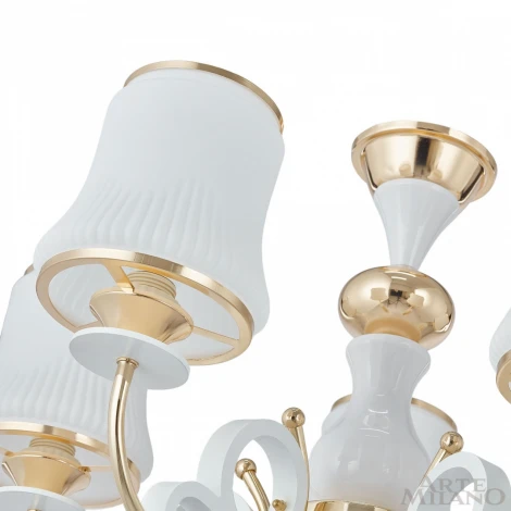 Подвесная люстра Arte Milano Florentia-1097 301097/8 Wh/Gd (220V, на цепи)