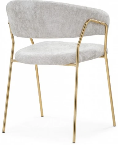 Стул на металлокаркасе Kamelia 1 (Kamelia 1 light gray fabric / gold) Woodville арт.15757