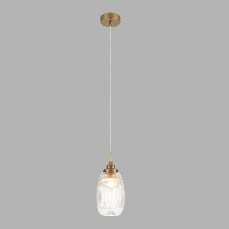 Подвесной светильник Lumion Dea 8439/1C латунь/прозрачный металл/стекло E14 1*40W 220V