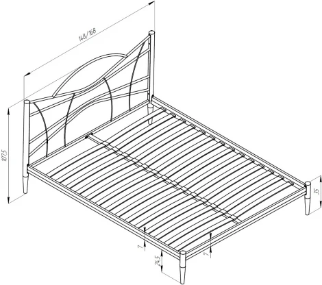 Кровать Форвард КМД 27 НОРИ 160 черный