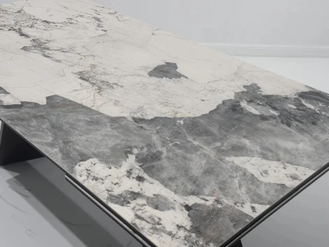 Стол БРИАН (BRIAN) 200 ЦВЕТ ПАНДОРА (MATTE PANDORA) керамика на стекле/ ОРЕХ, ®DISAUR M-City 64670