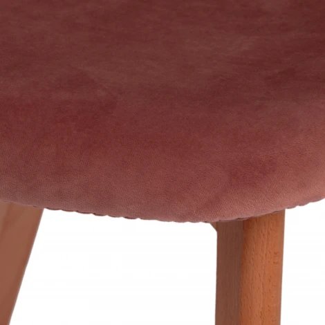 Стул CINDY SOFT (mod. C1021F1) коралловый (HLR 44)/натуральный (вельвет/дерево)