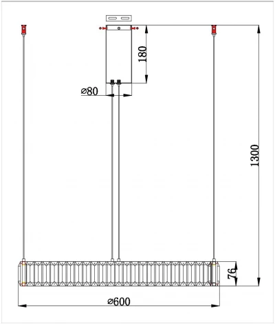 Подвесная люстра Divinare Renata 1135/17 SP-36 (LED, 220V, хрусталь, на тросе, кольцо)