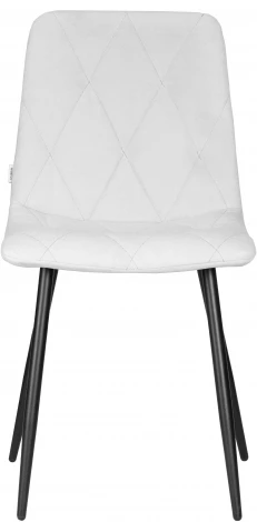 Стул обеденный DOBRIN CHILLY ROMBO (Светло-серый Simple 29, основание черный) 006 ROMBO, цвет сиденья светло-серый основания черный