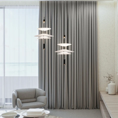 Подвесной светильник Freya Mono FR6190PL-L7WB (LED, 220V, на тросе, круглые, летающая тарелка)