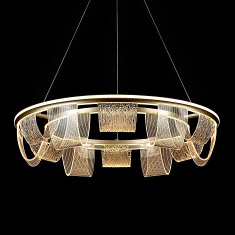 Подвесной светильник светодиодный с пультом с регулировкой цветовой температуры LED4U L7706-800 GD