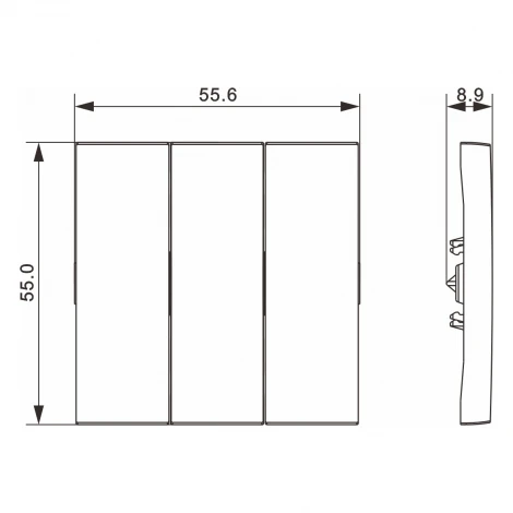 Клавиша 3-я, матовый титан Donel A07 DE29345