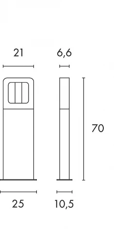 Наземный светильник уличный Bacco 231325 SLV