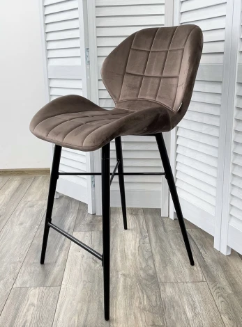 Полубарный стул M-City MARCEL BLUVEL-38 LATTE (H=65cm), велюр