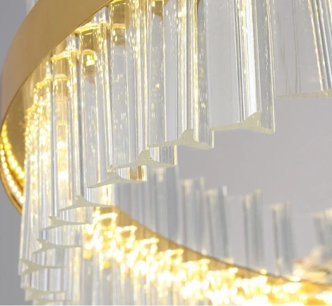 Подвесная люстра светодиодная нимб с пультом ДУ 100W, золото, LED Natali Kovaltseva INNOVATION STYLE 83150