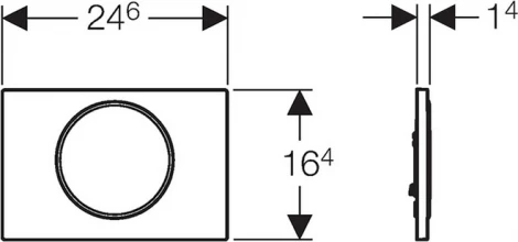 Кнопка смыва Geberit Sigma 10 115.758.14.5 черный матовый / хром глянцевый