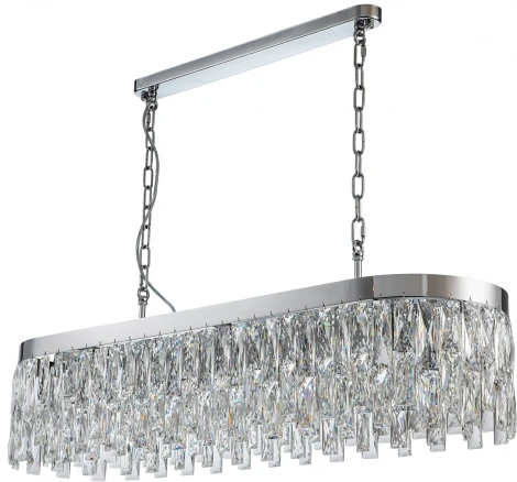 Подвесная люстра большая Indigo Anna V000387 (220V, хрусталь, на цепи)