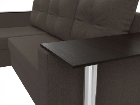 Диван угловой Атланта Лайт левый угол (Коричневый/Рогожка) Лига Диванов арт.121163L
