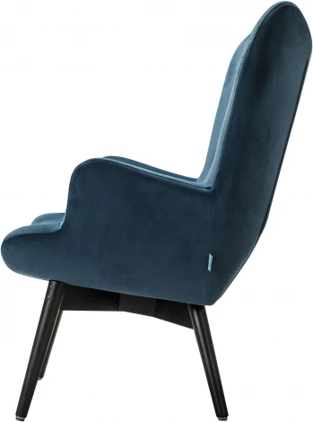 Кресло Хайбэк синий/венге R-Home арт.4101060120h_Blue_венге