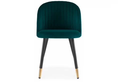 Стул Woodville на металлокаркасе Gabi green / black 15088