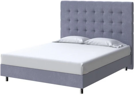 PROxSON Кровать Madrid Boxspring Standart (Ткань: Велюр Casa Благородный серый) 120x200