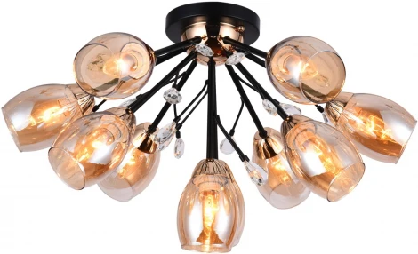 Потолочная люстра ILLUMICO IL1284-10CPA-29 BK GD